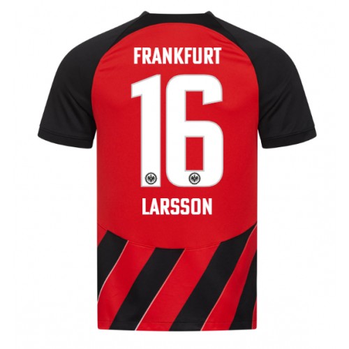 Eintracht Frankfurt Hugo Larsson #16 Domaci Dres 2023-24 Kratak Rukav